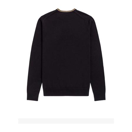 Fred Perry, Round-neck Knitwear Zwart, Heren, Maat:L