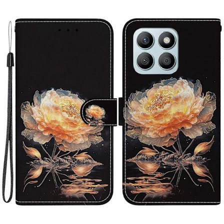 For Honor X8b 4G -puhelimen suojakuori, kuvioitu lompakkomallinen nahkakansi