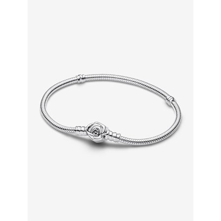 Pandora - P Moments Rose in Bloom Lås Ormkedjearmband - Sterling silver
