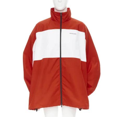 Balenciaga Vintage, Pre-owned Jackets Rood, Dames, Maat:M,Katoen
