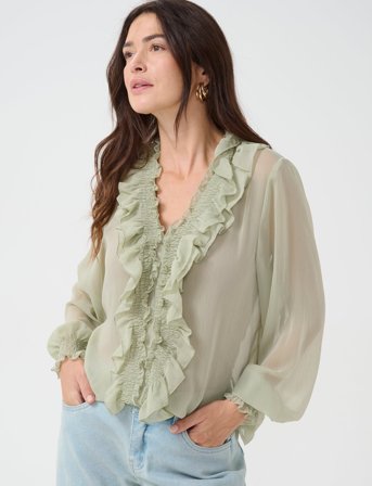 Cream Cremery Blouse - Green - 40