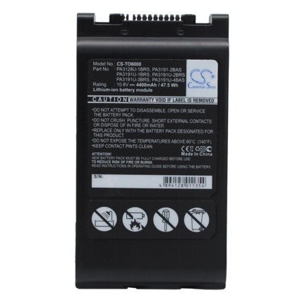 Batteri til bærbar PC for Toshiba Tecra M7-ST4013, Portege M405 og andre.