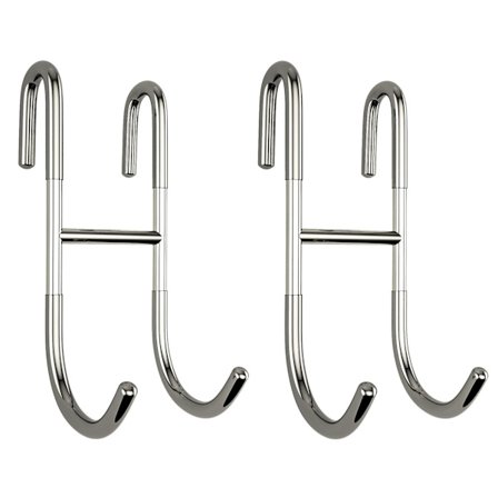 Overdusjglassdørkroker, dusjdørkroker for oppheng 2-pakning 304 rustfritt stål
