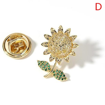 Bowknot Sunflower Rhinestone Crystal Brooch Wedding Dress Up Bo