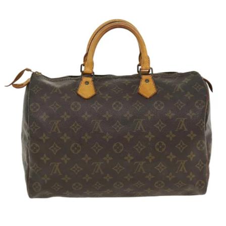 Louis Vuitton Vintage, Pre-owned Speedy 35 Monogram Handbag Bruin, Dames, Maat:ONE Size