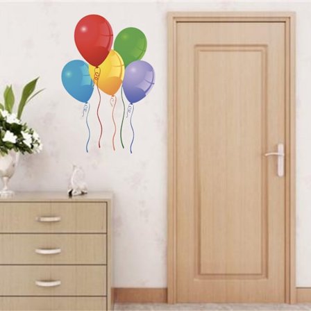 Tarra Seinätarra Koristeellinen liimakalvo värikkäät ilmapallot W