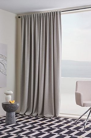 Jotex - Bouclé-gordijn 1 Lengte Extra Breed Grijs Grijs - SANDY - Koop Multifunctionele gordijnen bij Jotex