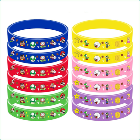 12 stk. Nye Super Mario Armbånd Bursdagsfest Gavepose Fyll