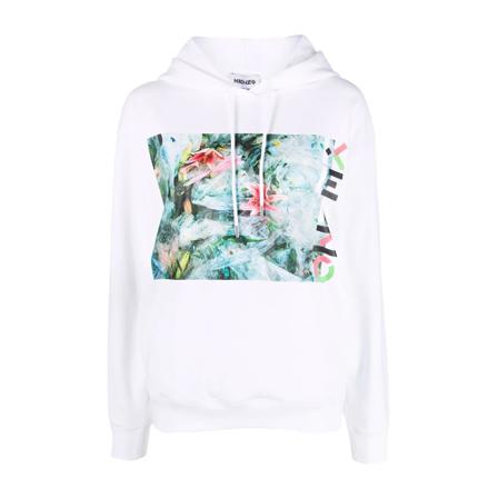 Kenzo Hoodies Hvid, Dame