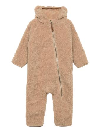Teddy Suit Ear Recycled Outerwear Fleece Outerwear Fleece Suits Beige Mikk-Line