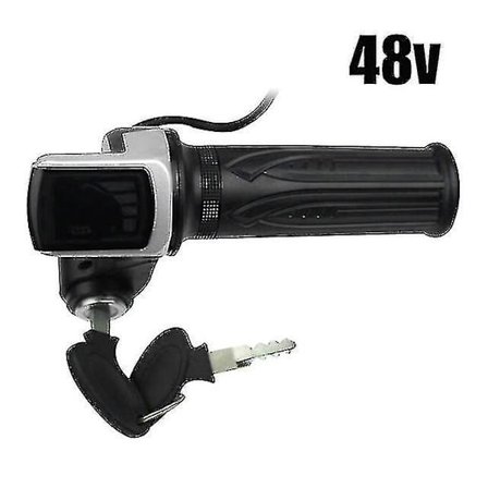 36v 48v 60v Elektrisk Scooter Gashåndtag Med Nøglelås Effektindikator Holdbart E-cykel Tilbehør