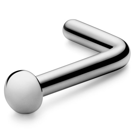Bijoux de piercing - Piercing stud en forme de dôme en acier inoxydable argenté - 6 mm pour hommes - Bijoux pour piercing à la narine - Bijoux de 