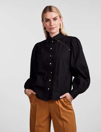 YAS Yaskenora Ls Shirt S. Noos - Black - S