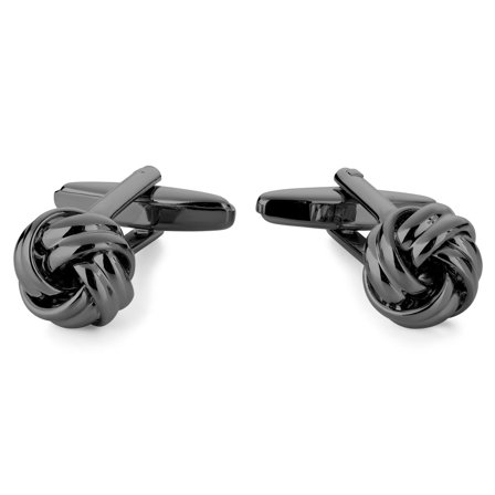 Rotgussschwarz Manschettenknöpfe mit Knoten for Men