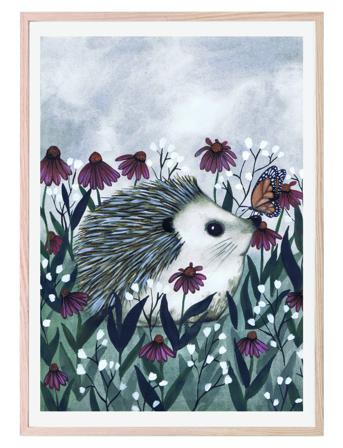 Poster Nosy Hedgehog 50X70 Home Kids Decor Posters & Frames Posters Animal Posters Multi/mønstret That's Mine