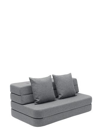By KlipKlap Kk 3 Fold Sofa - Blue Grey W. Grey - Grey - ONE SIZE