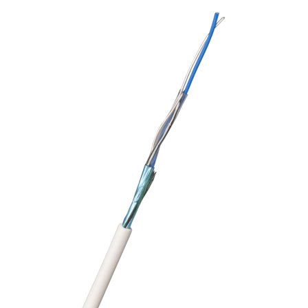 Nexans PTS-HF Telekabel 1x2x0.6 mm, vit 500 m, bobin, Anslutningsdon & kablar