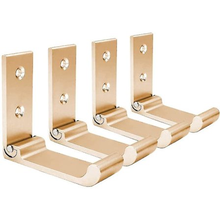 Foldbare vægkroge, 4 stk. vægmonterede hjelmholdere, usynlige jakkekroge