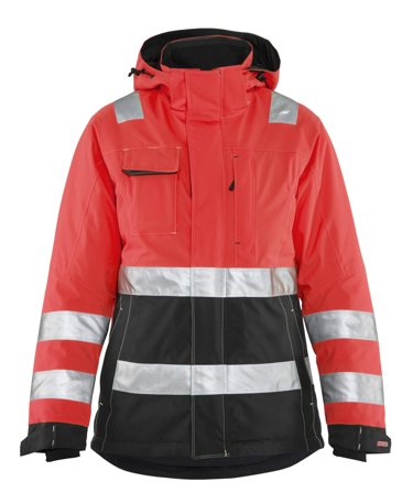 Blåkläder 487219875599XS Vinterjacka varsel, röd/svart XS, Kläder