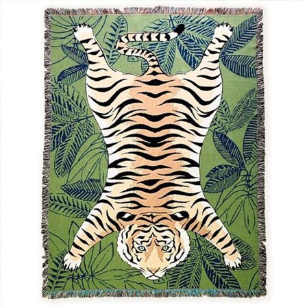 Sofa tæppe tegneserie tiger Sherpa tæppe varmt blødt og fluffy fleece tæppe som sofaovertræk