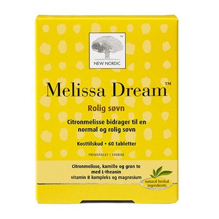 New Nordic Melissa Dream 60 tabl., Helse & Madvarer, Søvn & Meditation, Kosttilskud Til Søvn
