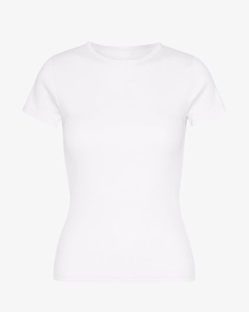Organic Rib T-Shirt - Optical White - Female - L