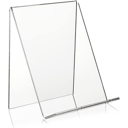 Liten akryltavleholder Bokstativ Akryl Display Staffeli Akryl Bok Staffeli for visning av bilder, bøker, notatbøker, musikkark (Gjennomsiktig)