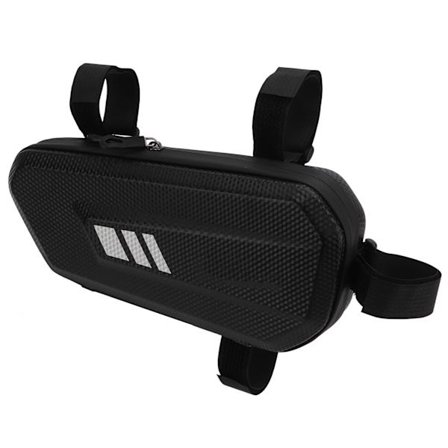 Motorcykel Sidetaske Hård Skal Sidehængende Taske PU Læder til Venstre Rack Ramme Sort