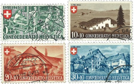 Schweiz 1945 - MICHEL 460/63 - Stemplet