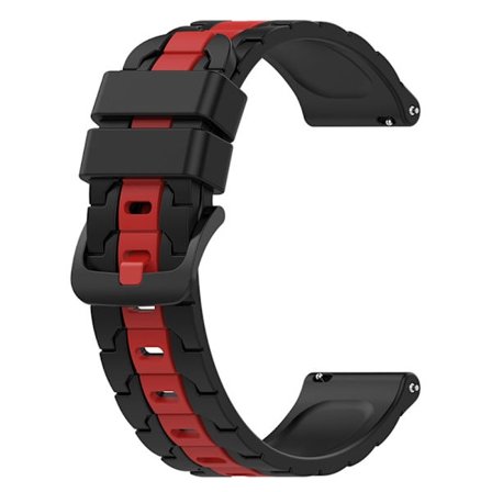 Garmin Forerunner 255 / Vivoactive HR dobbeltfarvet silikone-urrem - Sort / Rød