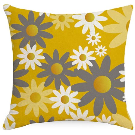 Linne tryckt kuddfodral hem soffa ryggkudde