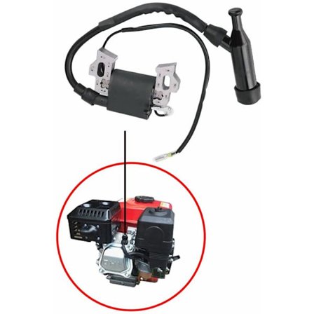 Tændspole, erstatningstændspole med tændrør, til plæneklippermotor, til 168F-170F 2KW/3KW