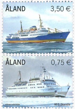 Åland 2010 - Passagerskibe - Postfrisk sæt 2v