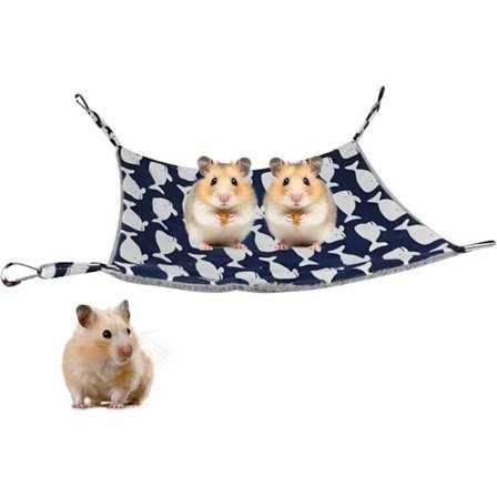 ING Blød og varm hængekøje, velegnet som seng til hamstere, chinchillaer, papegøjer, ørkenrotter, sukkersvævere, egern og små gnavere