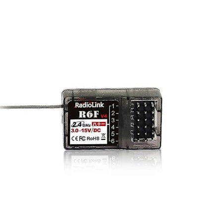 Radiolink R6F V4 2.4GHz 6CH FHSS Langdistanse Mottaker for RC Bil Båt RC6GS V2/RC4GS V2/T8FB/T8S Radio