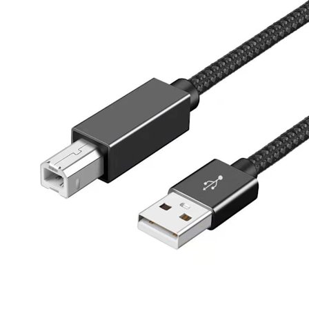 Printerkabel USB A til USB B 2.0 GRÅ 3M Grå