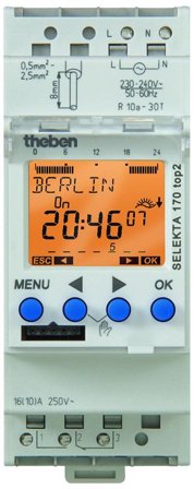 Theben 1704100 Kellokytkin 24 V, vaihtokytkin, Sähkön jakelu & virrantuotto