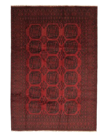 Afghan Fine Rug Oriental Black/Dark Red (Wool, Afghanistan)