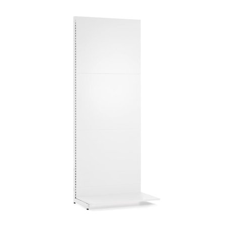 Butikshylla, vägg, enkel, påbyggnad, 2292x900x550 mm, vit