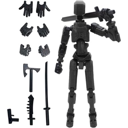 T13 Action Figur, Titan 13 Action Figur, Robot Action Figur, 3D Printet Action