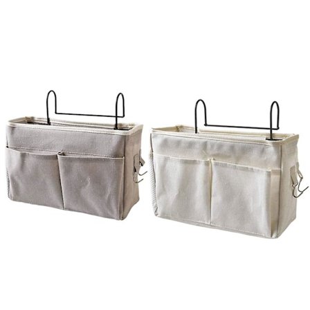 2 stk. Natbordsopbevaringspose, stofvævningsophæng Opbevaringshængende pose til hjemmet College Kollegieværelse Soveværelse