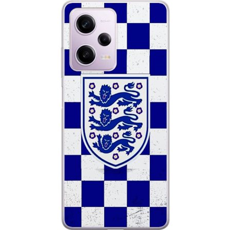 Yhteensopiva Puhelinkuori Xiaomi Xiaomi Redmi Note 12 Pro Graafinen shakkiruudukkokuviointi sinisellä ja valkoisella, klassisella heraldisella vaakun