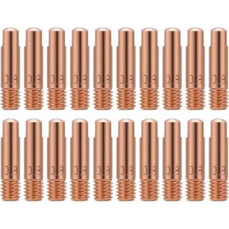 MIG-svets kontaktmunstycken koppar 0,8mm 20st för 15ak brännare