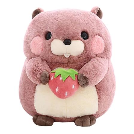 Bedårende Kawaii Fluffier Groundhog Woodchuck Plysjdyr 25cm