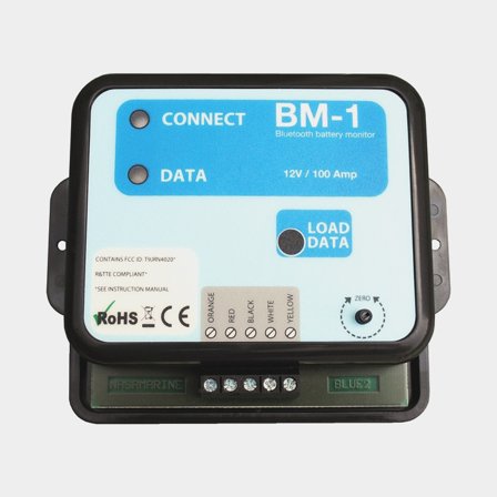 Batteriövervakare Nasa Marine Instruments BM-1, 12V, med bluetooth + 100 A-shunt