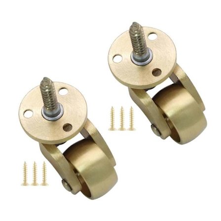 Industrielle messinghjul, glat 360 graders rotation, støjsvag, gulvvenlig møbelhjulmonteringssæt til husholdningsbrug