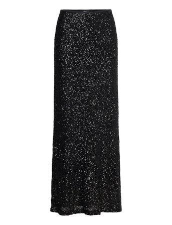 Sequin Maxi Skirt Skirts Maxi Skirts Black Gina Tricot