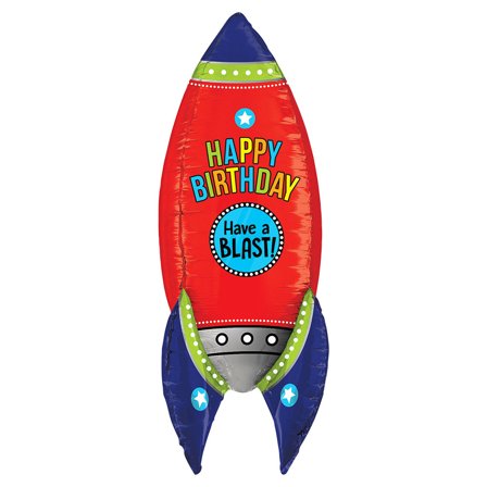 Romrakett Ballong Happy Birthday