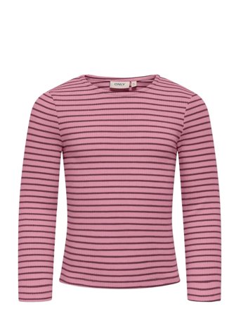 Kids Only Kmgmaude Life Stripe Ls Top Jrs Noos - Pink - 104