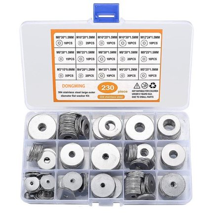 Skuffer i rustfritt stål med stor ytre diameter 230 stk